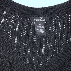 black knit sweater